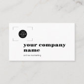 Carte De Visite Ajoutez votre logo code QR moderne professionnel (Devant)