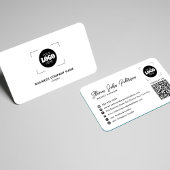 Carte De Visite Ajoutez votre logo code QR professionnel blanc
