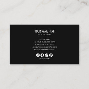 Carte De Visite Ajoutez votre logo personnalisé cercle professionn