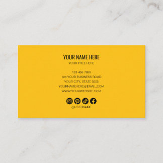 Carte De Visite Ajoutez votre logo personnalisé cercle professionn