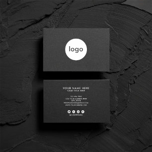 Carte De Visite Ajoutez votre logo personnalisé cercle professionn