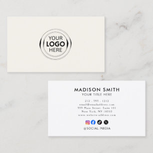Carte De Visite Ajoutez votre logo personnalisé professionnel