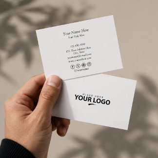 Carte De Visite Ajoutez votre logo personnalisé | Simple Executive