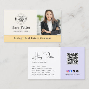 Carte De Visite Ajoutez votre logo & photo Agent