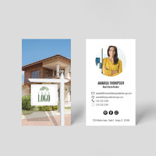 Carte De Visite Ajoutez votre logo Photo d'agent immobilier