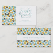 Carte De Visite Ajoutez votre motif | géométrique nommé de (Devant / Derrière)