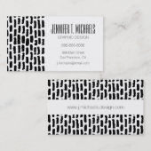 Carte De Visite Ajoutez votre motif | noir nommé de courses de (Devant / Derrière)