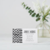 Carte De Visite Ajoutez votre motif | noir nommé de courses de (Debout devant)