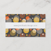 Carte De Visite Ajoutez votre motif nommé de rayure de point de (Dos)