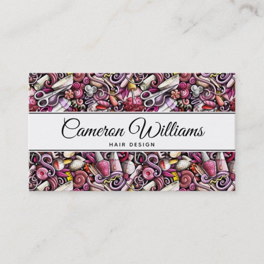 Carte De Visite Ajoutez votre motif nommé de studio de clou de | (Devant)