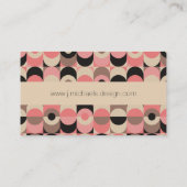 Carte De Visite Ajoutez votre motif rose moderne de la moitié du (Dos)