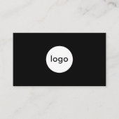 Carte De Visite Ajoutez votre noir professionnel de cercle fait (Devant)
