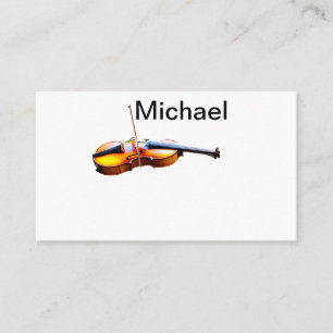 Carte De Visite Ajoutez votre nom texte brun amateur de violon mus