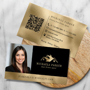 Carte De Visite Ajoutez Votre Photo de Logo Agent Immobilier de Lu