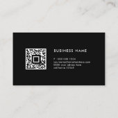 Carte De Visite Ajoutez votre propre image & code QR moderne éléga (Dos)