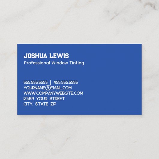 Carte De Visite Ajustement de fenêtre (Dos)