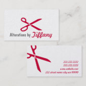 Carte De Visite Ajustements sur mesure Ajustement sur mesure Seams (Devant / Derrière)