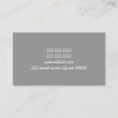 Carte De Visite Ajustements sur mesure Ajustement sur mesure Seams (Dos)