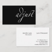 Carte De Visite Ajustez : Chiropractie (Devant / Derrière)