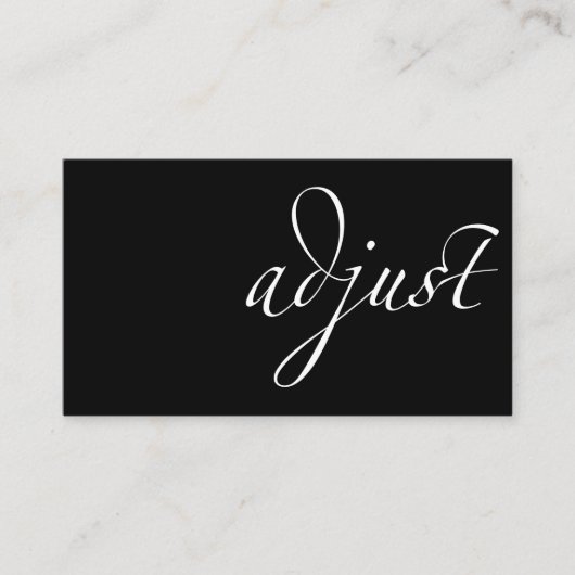 Carte De Visite Ajustez : Chiropractie (Devant)