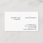 Carte De Visite Ajustez : Chiropractie/centré (Dos)