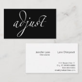 Carte De Visite Ajustez : Chiropractie/centré (Devant / Derrière)