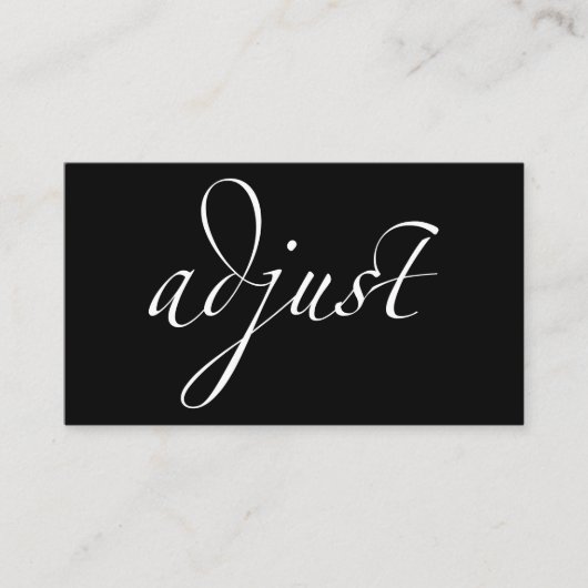 Carte De Visite Ajustez : Chiropractie/centré (Devant)