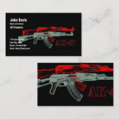 CARTE DE VISITE AK 47 (Devant / Derrière)