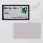 Carte de visite Akins Tartan (Devant / Derrière)