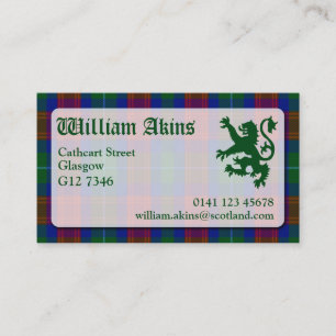 Carte de visite Akins Tartan