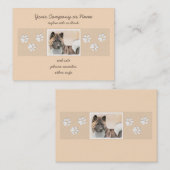 Carte De Visite Akita Peinture - Cute Original Chien Art (Devant / Derrière)