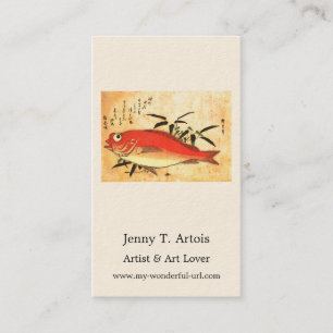 Carte De Visite Akodai - Hiroshige's Colorful Japanese Fish Print