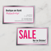 Carte De Visite Aktions Karten (Devant / Derrière)