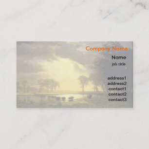 Carte De Visite Albert Bierstadt beaux-arts -La Piste des bisons