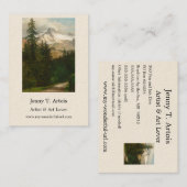 Carte De Visite Albert Bierstadt Peinture Neige dans le Haut Pays (Devant / Derrière)