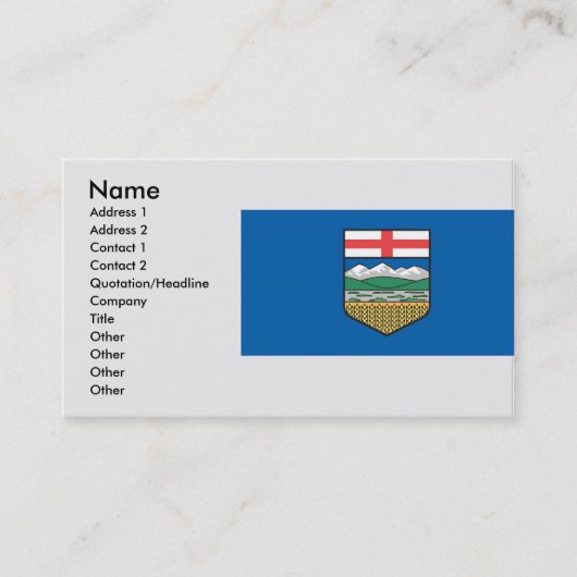 Carte De Visite Alberta, Canada (Devant)