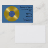 Carte De Visite Album Gold Vinyl Record (Devant / Derrière)