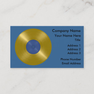 Carte De Visite Album Gold Vinyl Record