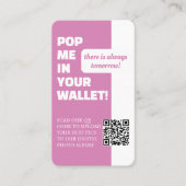 Carte De Visite Album photo mariage Moyen Purple Scan Qr Code (Devant)