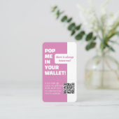 Carte De Visite Album photo mariage Moyen Purple Scan Qr Code (Debout devant)