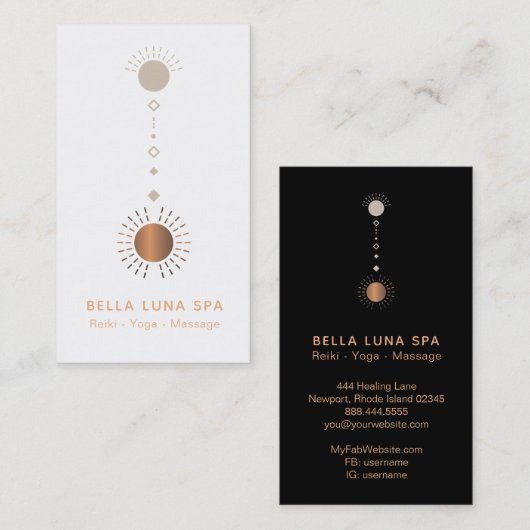 Carte De Visite *~* Alchimie cosmique Univers Shaman Totem Soleil (Devant / Derrière)