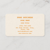 Carte De Visite Alcohol Ethanol Molecular Chemical Formula (Dos)