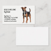 Carte De Visite Alerte Brown Black Dog | Services animaux (Devant / Derrière)