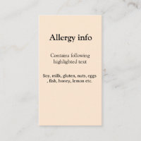 alerte d'allergie alimentaire ajouter le nom du te