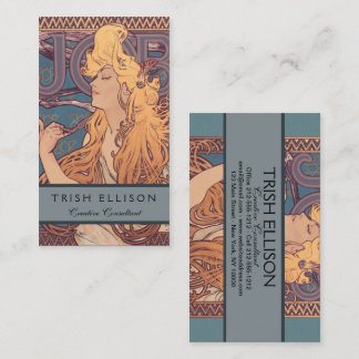 Carte De Visite Alfonse Mucha Job Art Nouveau femme