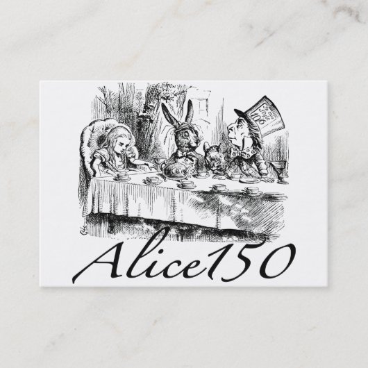 Carte De Visite Alice150 Alice dans anniversaire du pays des (Devant)