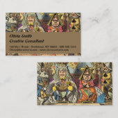 Carte De Visite Alice à Wonderland Cheshire Cat Characters (Devant / Derrière)