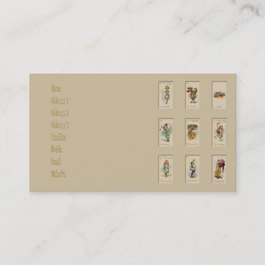 Carte De Visite Alice au pays des merveilles (Devant)