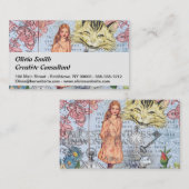 Carte De Visite Alice au pays des merveilles Classique Cheshire Ra (Devant / Derrière)