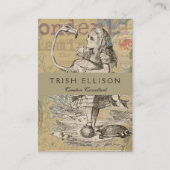 Carte De Visite Alice au pays des merveilles Flamant rose classiqu (Devant)